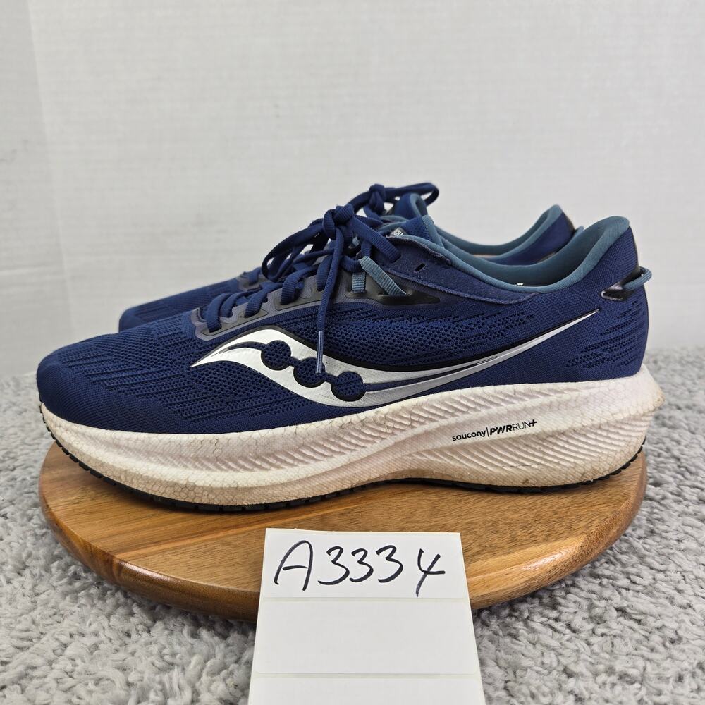Saucony Mens 11.5 Triumph 21 Indigo Black Athletic Gym Running Shoe S20881-21